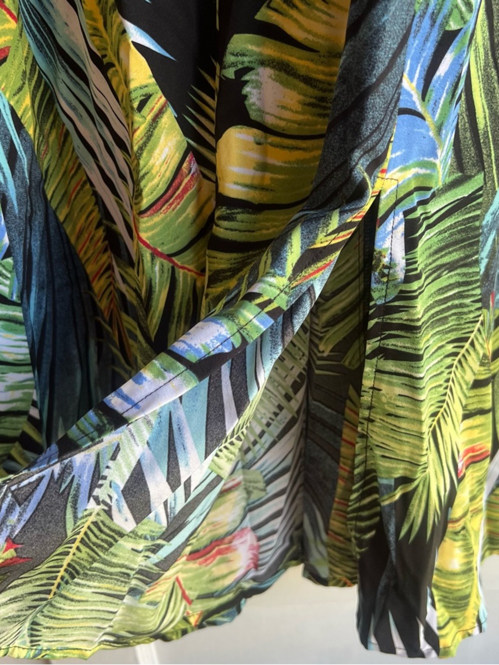 SHEIN Black & Tropical Leaf Print Midi Dress - Picture 4 of 12